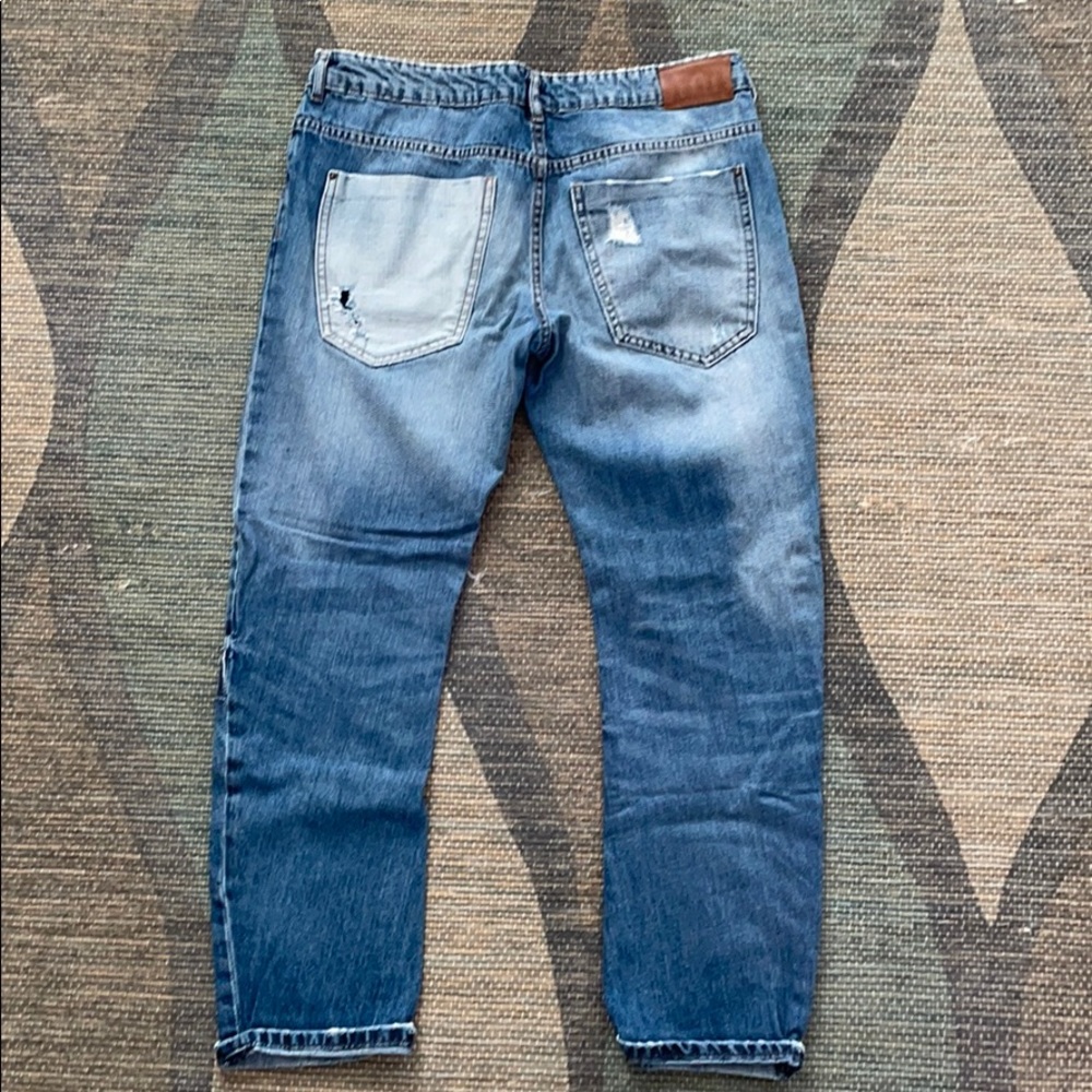 Patchwork Zara boyfriend jeans. Now vintage